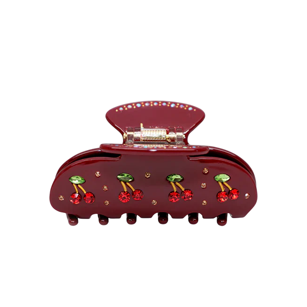 EMI JAY Sweetheart Clip in Bordeaux Cherry Pie - Крабик для волосся "Bordeaux Cherry Pie" EMI JAY Sweetheart Clip in Bordeaux Cherry Pie - Крабик для волосся "Bordeaux Cherry Pie"